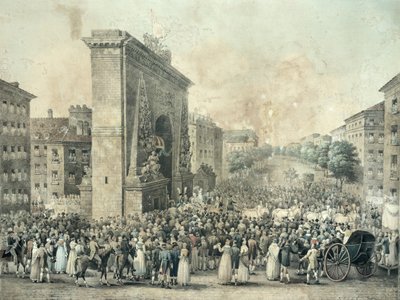 Entrance of Louis XVIII through the Porte Saint-Denis, 1814 by Nicolas Joseph Vergnaux